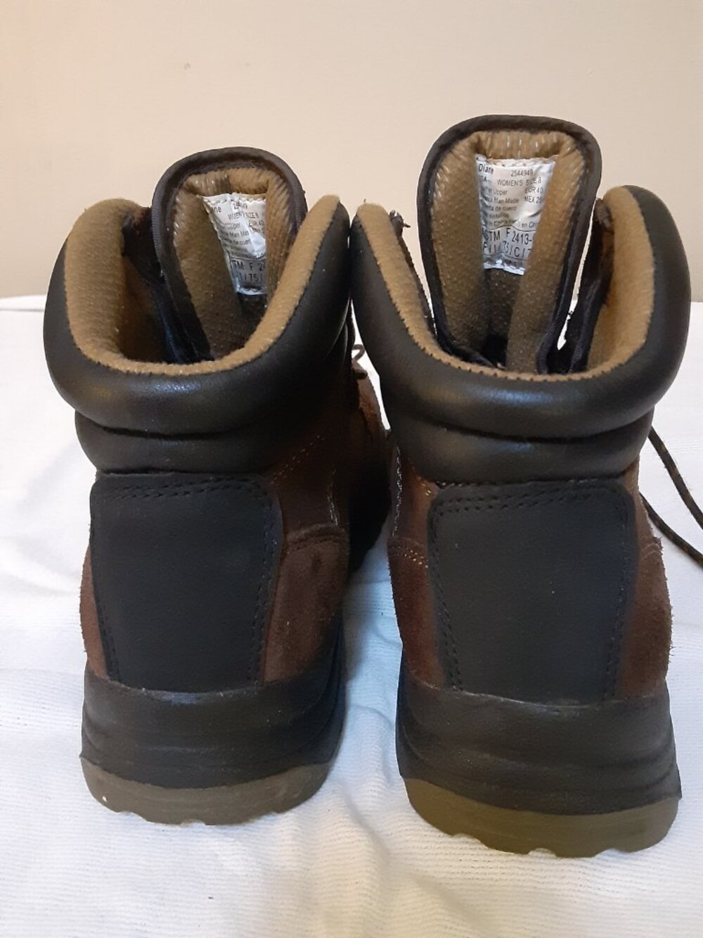 Brahma Womens Diane II steel toe work boots Sz 8.5 brown/black waterproof suede - Picture 6 of 15